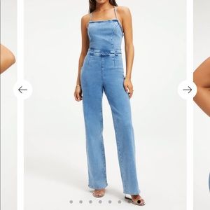 Good American Vacay Denim Jumpsuit